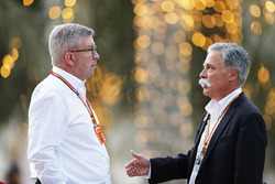 Ross Brawn, Managing Director of Motorsports, FOM, and Chase Carey, Chairman, Formula One