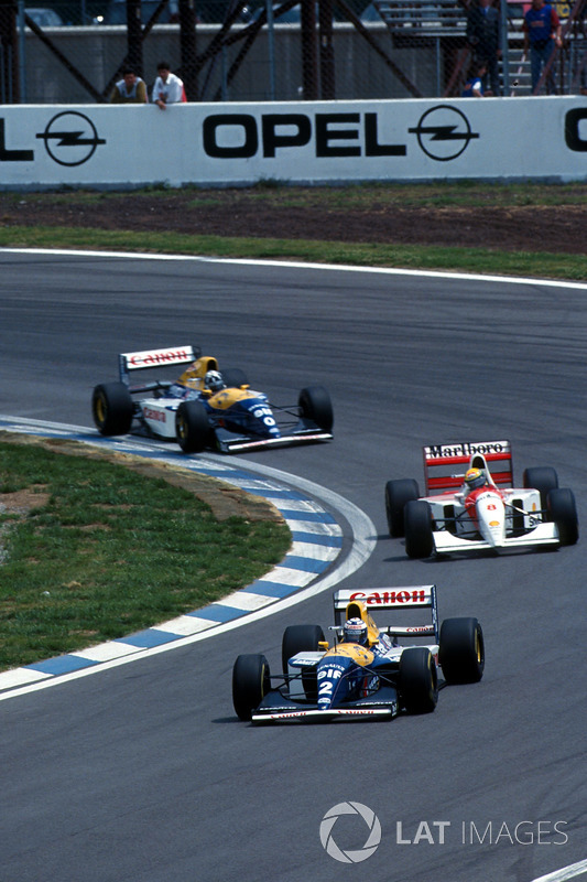 Alain Prost, Williams FW15C ve Ayrton Senna, McLaren MP4/8 ve Damon Hill, Williams FW15C