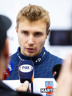 Sergey Sirotkin, Williams Racing, is interviewed by the media