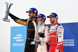 Podium: race winner, Sam Bird, DS Virgin Racing, second place Jean-Eric Vergne, Techeetah, third pla