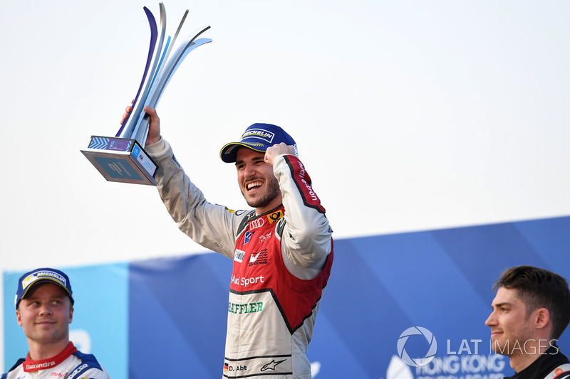 Podium: race winner Daniel Abt, Audi Sport ABT Schaeffler
