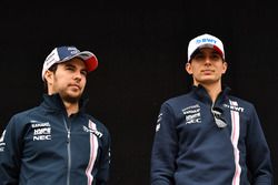 Sergio Perez, Force India and Esteban Ocon, Force India F1