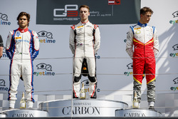 Podium: second place Pedro Piquet, Trident, winner Jake Hughes, ART Grand Prix, third place Leonardo Pulcini, Campos Racing