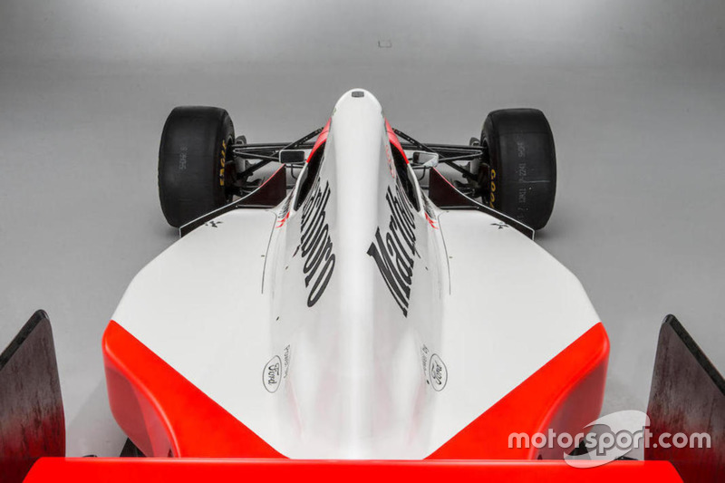 La McLaren-Cosworth Ford MP4/8A d'Ayrton Senna