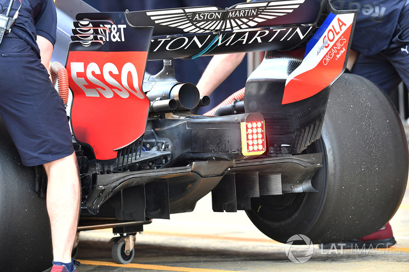 Red Bull Racing RB14, dettaglio del diffusore posteriore