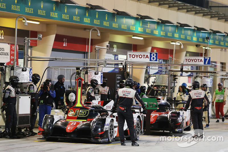 #8 Toyota Gazoo Racing Toyota TS050-Hybrid: Sébastien Buemi, Anthony Davidson, Kazuki Nakajima, #7 Toyota Gazoo Racing Toyota TS050-Hybrid: Mike Conway, Kamui Kobayashi, Jose Maria Lopez