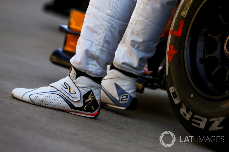 Las botas de Stoffel Vandoorne, McLaren