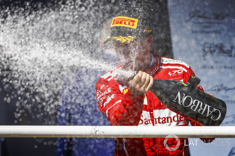 Podium: winner Sebastian Vettel, Ferrari