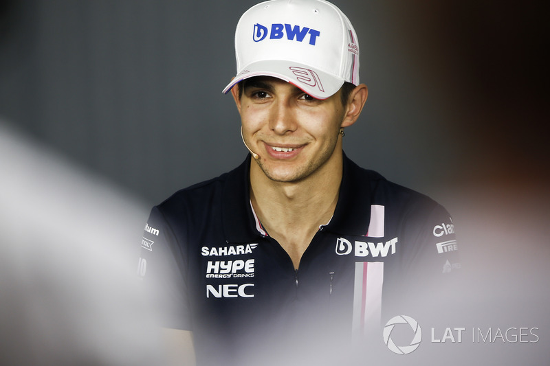 Esteban Ocon, Force India, in the press conference