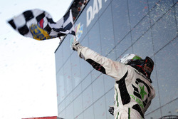 Tyler Reddick, JR Motorsports, BurgerFi Chevrolet Camaro celebrates his win