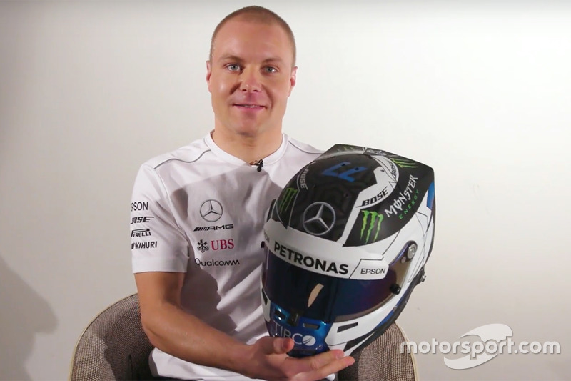 Valtteri Bottas, Mercedes AMG F1 presenta il suo nuovo casco