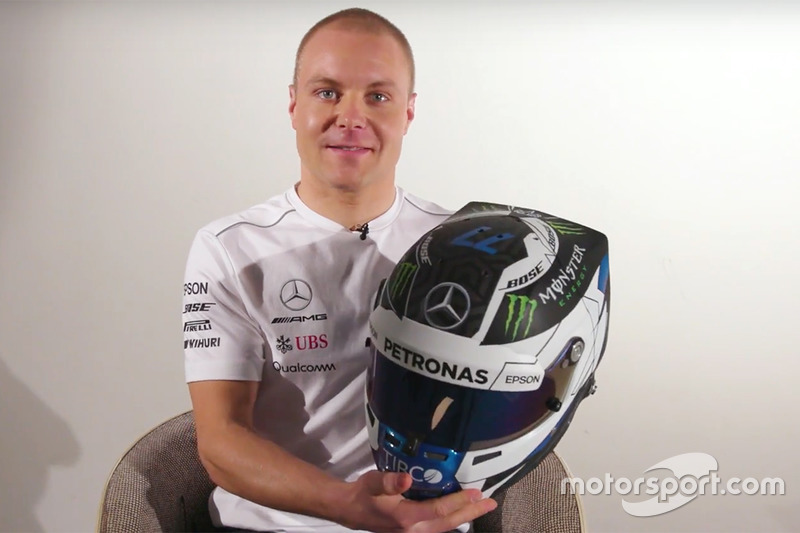 Valtteri Bottas, Mercedes AMG F1 presents his new helmet