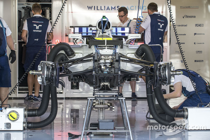 Williams FW40 in the garage