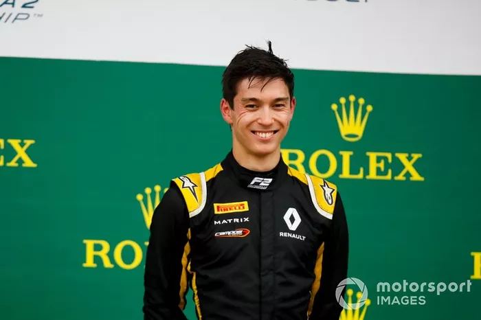 Race Winner Jack Aitken, Campos Racing on the podium