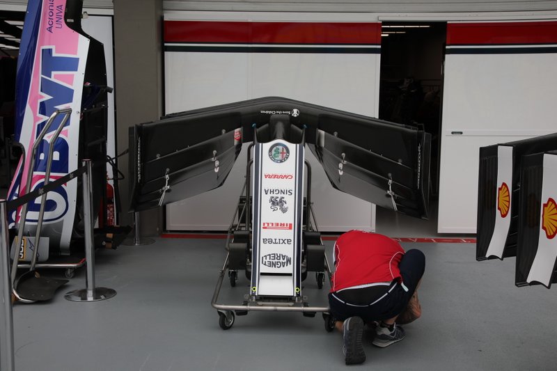 L'aileron avant de l'Alfa Romeo Racing C38