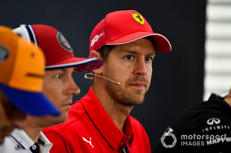 Sebastian Vettel, Ferrari In the Press Conference