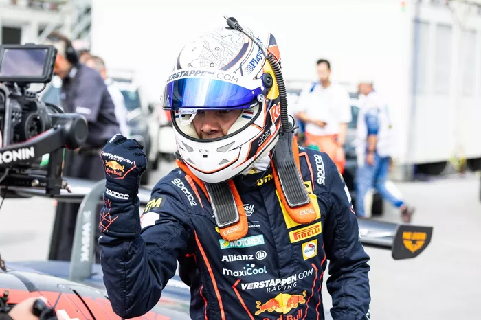 Pole sitter Thierry Vermeulen, Emil Frey Racing