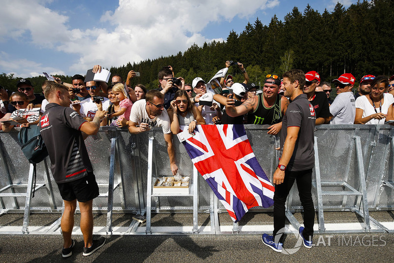 Kevin Magnussen, Haas F1 Team and Romain Grosjean, Haas F1 Team