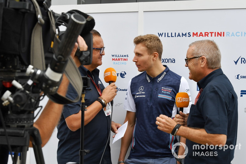 Sergey Sirotkin, Williams Racing with the media