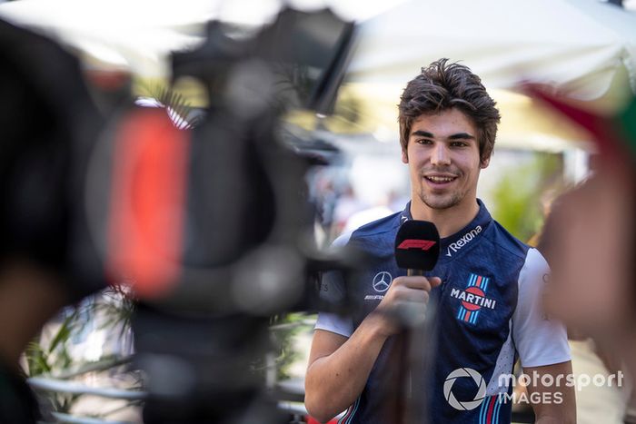 Lance Stroll, Williams Racing con los medios