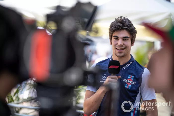 Lance Stroll, Williams Racing con los medios