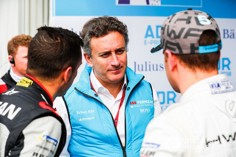Alejandro Agag, CEO, Formula E, Sébastien Buemi, Nissan e.Dams, Stoffel Vandoorne, HWA Racelab