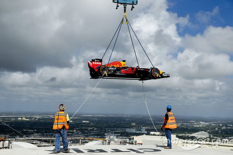 Red Bull Racing F1 car on top of the One Thousand Museum