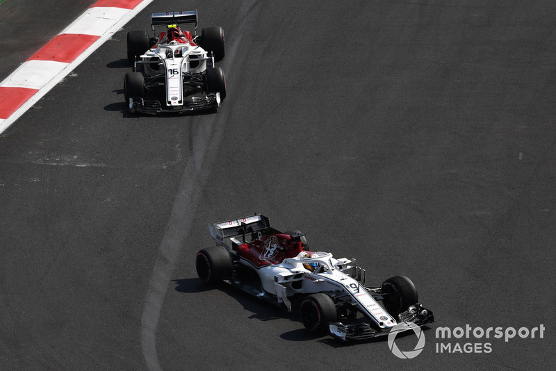 Marcus Ericsson, Sauber C37 and Charles Leclerc, Sauber C37