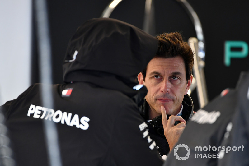 Lewis Hamilton, Mercedes AMG F1 and Toto Wolff, Mercedes AMG F1 Director of Motorsport