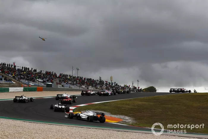 Esteban Ocon, Renault F1 Team R.S.20, Lance Stroll, Racing Point RP20, Antonio Giovinazzi, Alfa Romeo Racing C39, George Russell, Williams FW43, Kevin Magnussen, Haas VF-20, Romain Grosjean, Haas VF-20, Nicholas Latifi, Williams FW43 
