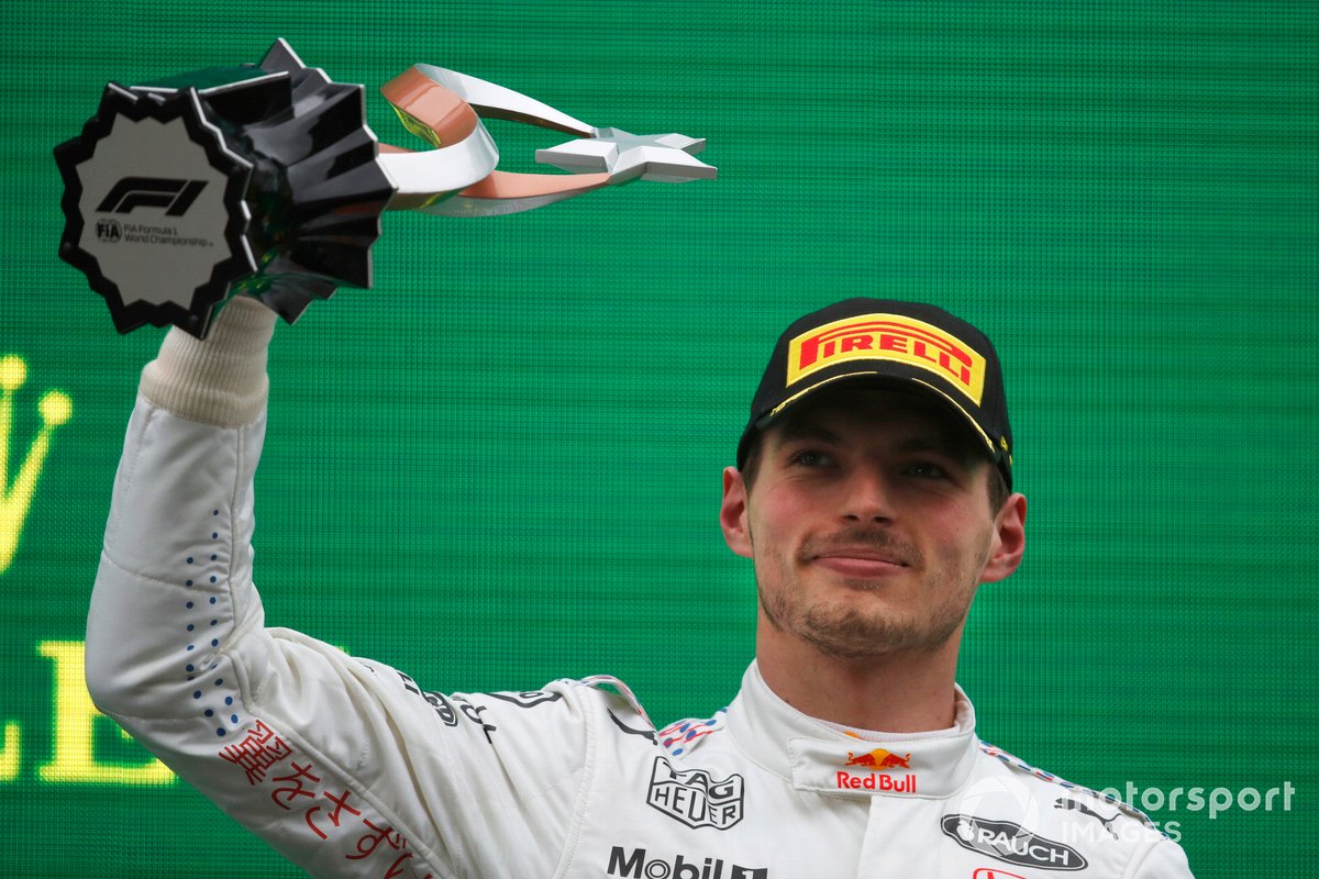 Podio: segundo lugar Max Verstappen, Red Bull Racing