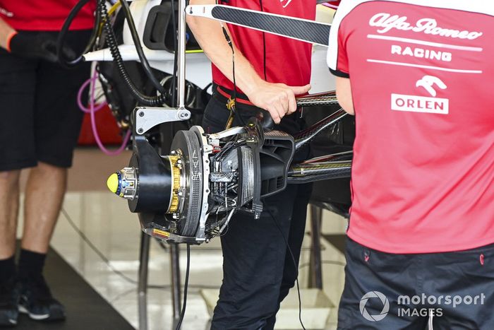 Frenos delanteros del Alfa Romeo Racing C39 