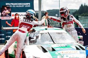 Race winner René Rast, Audi Sport Team Rosberg and Nico Müller, Audi Sport Team Abt Sportsline