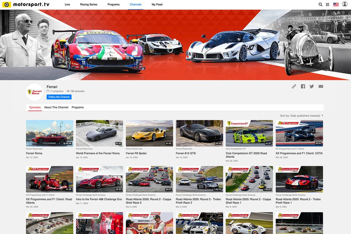 Ferrari channel announcement
