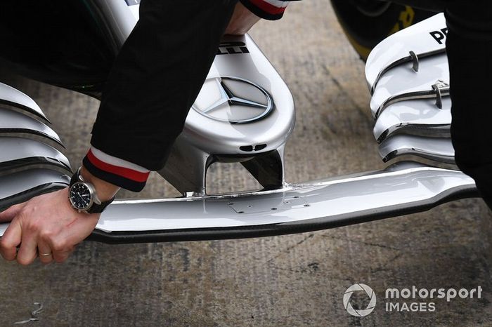 Mercedes-AMG F1 W10 detalle del alerón delantero