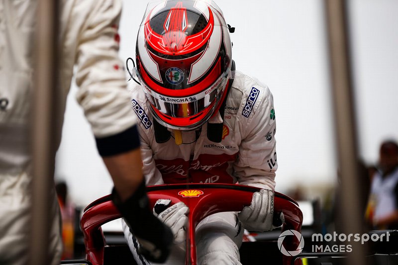 Kimi Raikkonen, Alfa Romeo Racing sur la grille