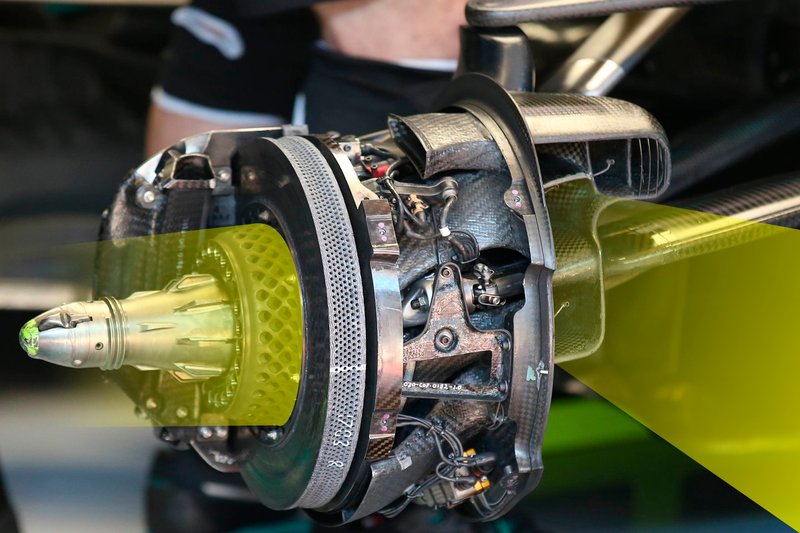 Il freno della Mercedes F1 AMG W11