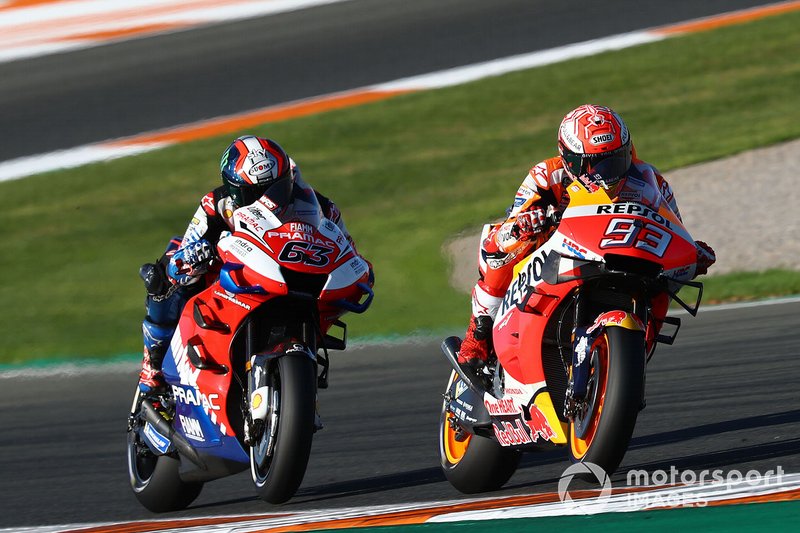 Marc Marquez, Repsol Honda Team, Francesco Bagnaia, Pramac Racing