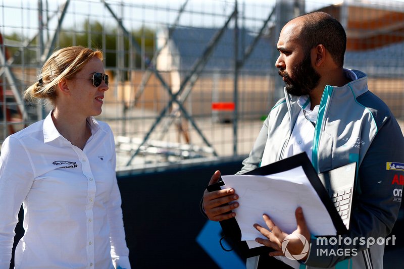 Alice Powell, Jaguar Ran Racing eTROPHY Team Germany on the track walk