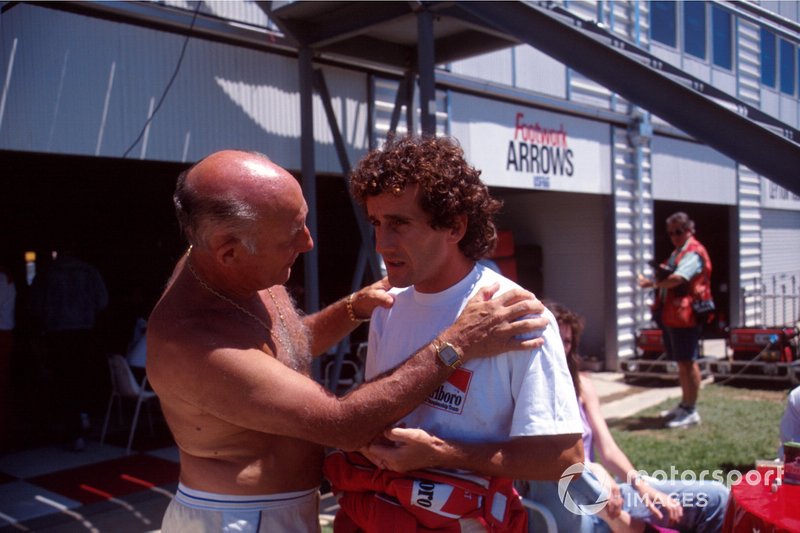 Stirling Moss en Alain Prost, Ferrari