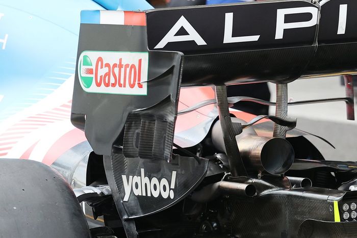 Detalle del alerón trasero del Alpine A521