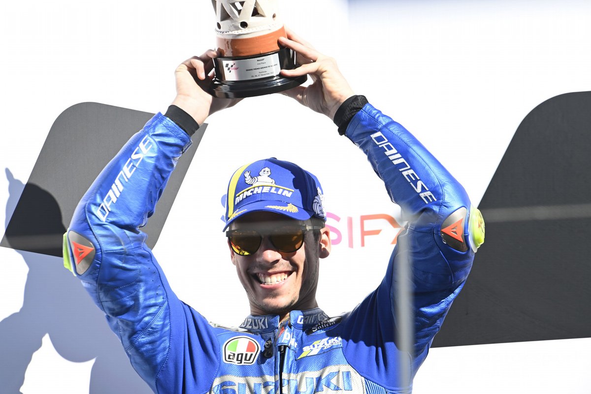 Podio: segundo lugar Joan Mir, Team Suzuki MotoGP