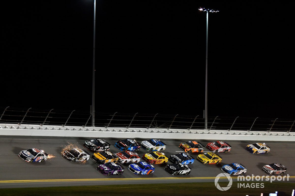 Daniel Suarez, TrackHouse Racing, Chevrolet Camaro iFly Aric Almirola, Stewart-Haas Racing, Ford Mustang Smithfield Alex Bowman, Hendrick Motorsports, Chevrolet Camaro Ally Christopher Bell, Joe Gibbs Racing, Toyota Camry DEWALT Austin Cindric, Team Penske, Ford Mustang Verizon 5G