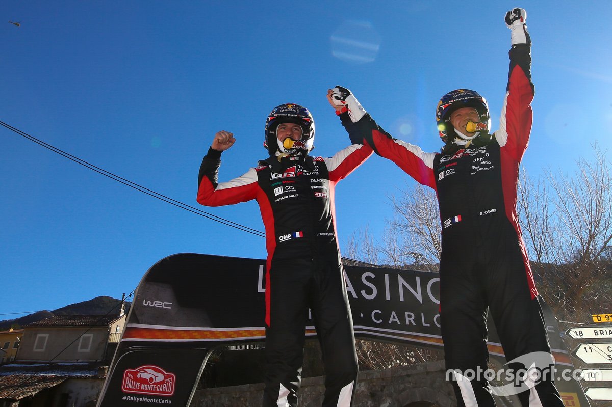 Les vainqueurs Sébastien Ogier, Julien Ingrassia, Toyota Gazoo Racing WRT Toyota Yaris WRC