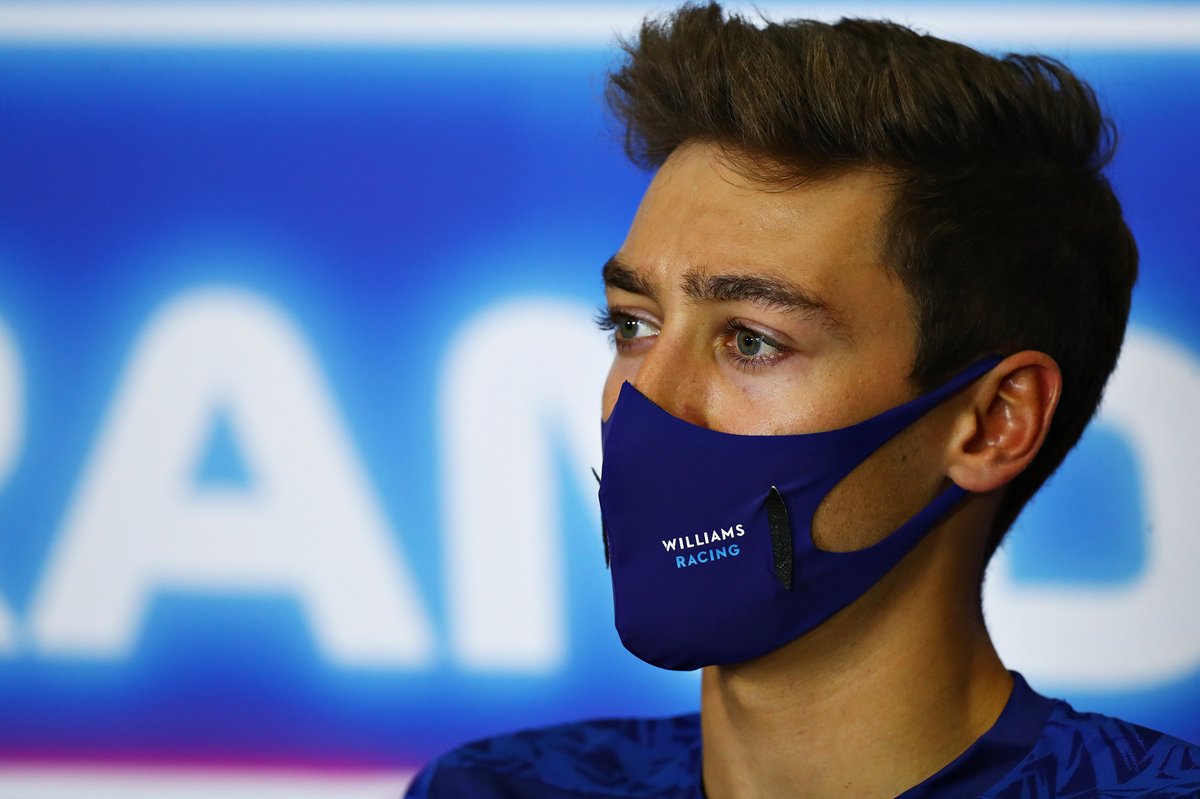 George Russell, Williams en la conferencia de prensa