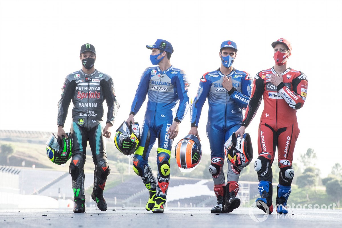Franco Morbidelli, Petronas Yamaha SRT, Joan Mir, Team Suzuki MotoGP, Alex Rins, Team Suzuki MotoGP, Andrea Dovizioso, Ducati Team