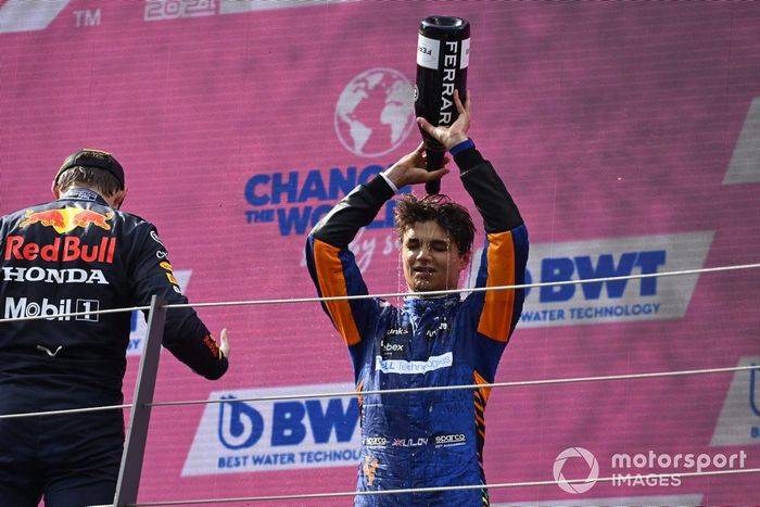Podio: tercer lugar Lando Norris, McLaren