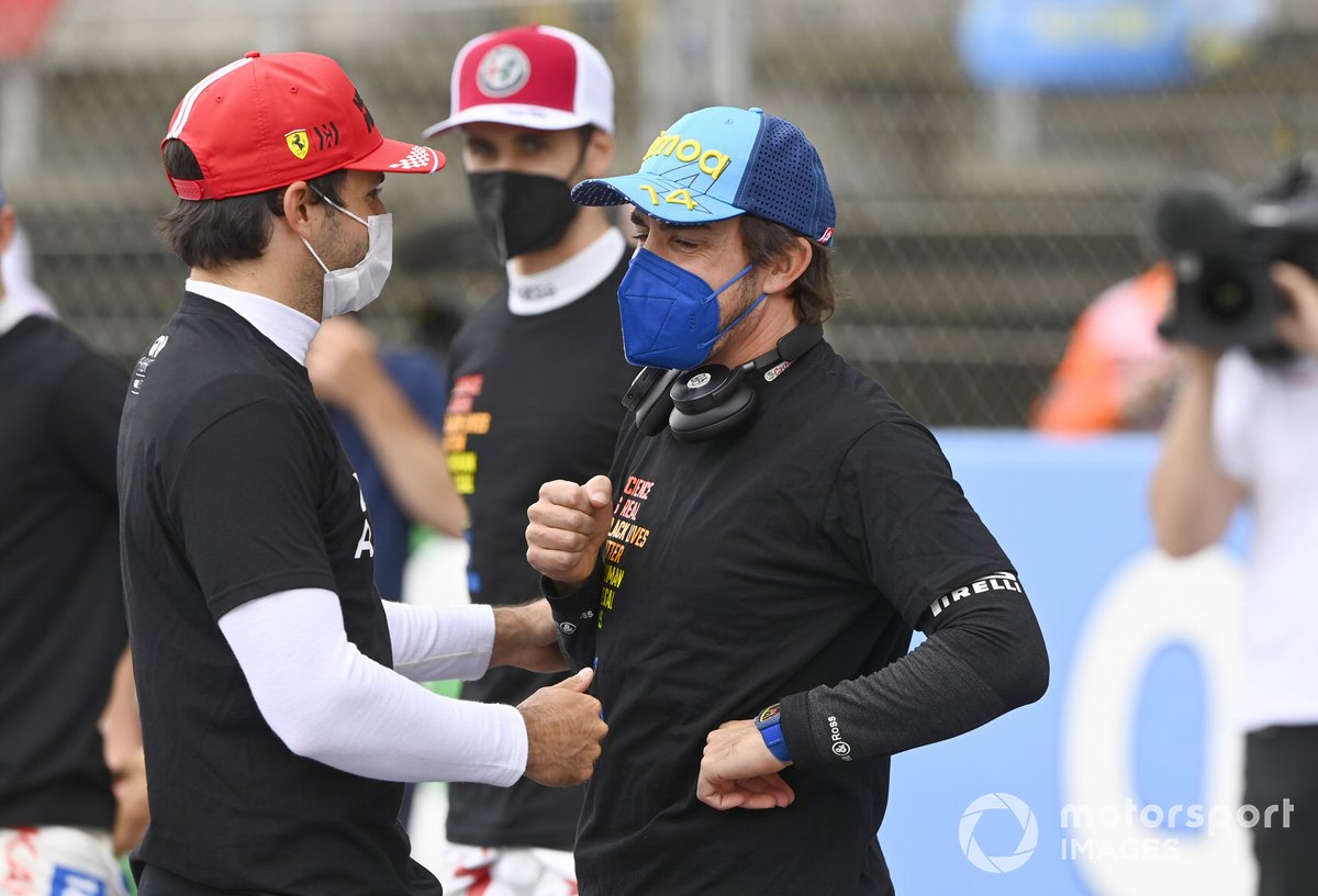 Carlos Sainz Jr., Ferrari, Fernando Alonso, Alpine F1