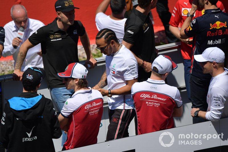 Lewis Hamilton, Mercedes AMG F1, at the drivers parade