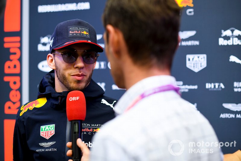 Pierre Gasly, Red Bull Racing speaks to the media